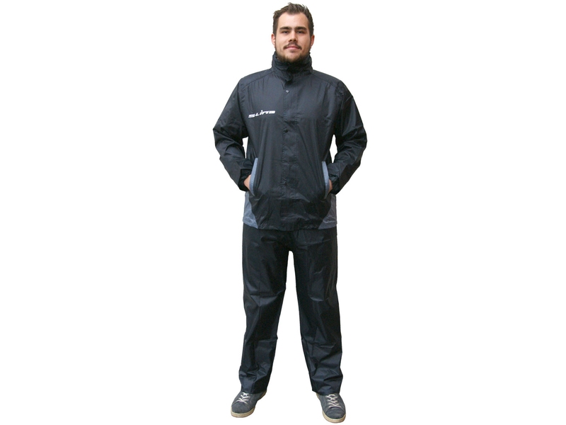 Oblek do deště S-Line černý 2-dílný - L