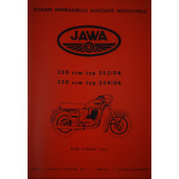 Katalog náhradních dílů JAWA 250, 350 Kývačka