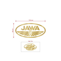 Nálepka JAWA FJ zlatá 100x50 2ks