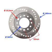 Přední brzdový kotouč 180mm pro GY6 125/150ccm 152/157QMI 139QMB,QMA