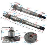 Sada hřídelí s ozubenými koly převodu pro Kentoya Maximus - Maxon Optimus - B-Max 125/150ccm