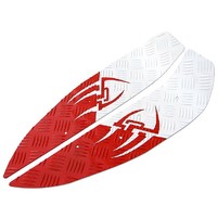Podlaha Opticparts DF Style 16 bílo červená aluminium pro Aerox, Nitro