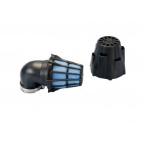 Vzduchový filtr Polini Blue Air Box 37mm 90 ° černo-modrá
