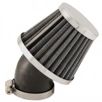 Kovový závodní vzduchový filtr 35 mm nakloněný o 45 stupňů